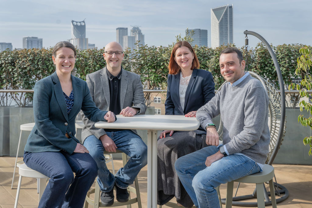 ACC Finance fractional CFO team seated on London rooftop garden, discussing financial strategy and agency growth plans